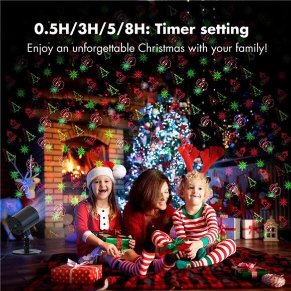 Christmas Projector Lights Outdoor, Waterproof Landscape Spotlight Decorative - Picture 2 of 6